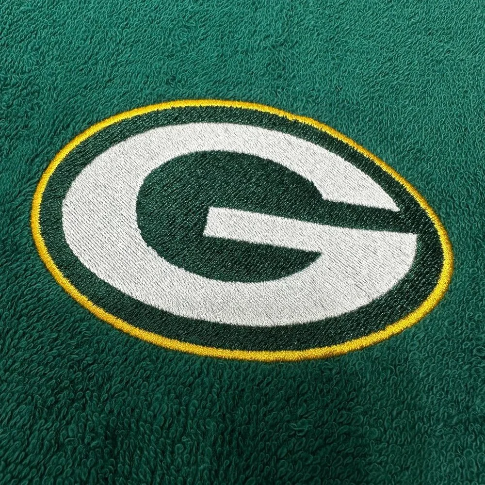 Green Bay Packers Towels Embroidered Hand Towel Set Green Gold Bathroom Decor